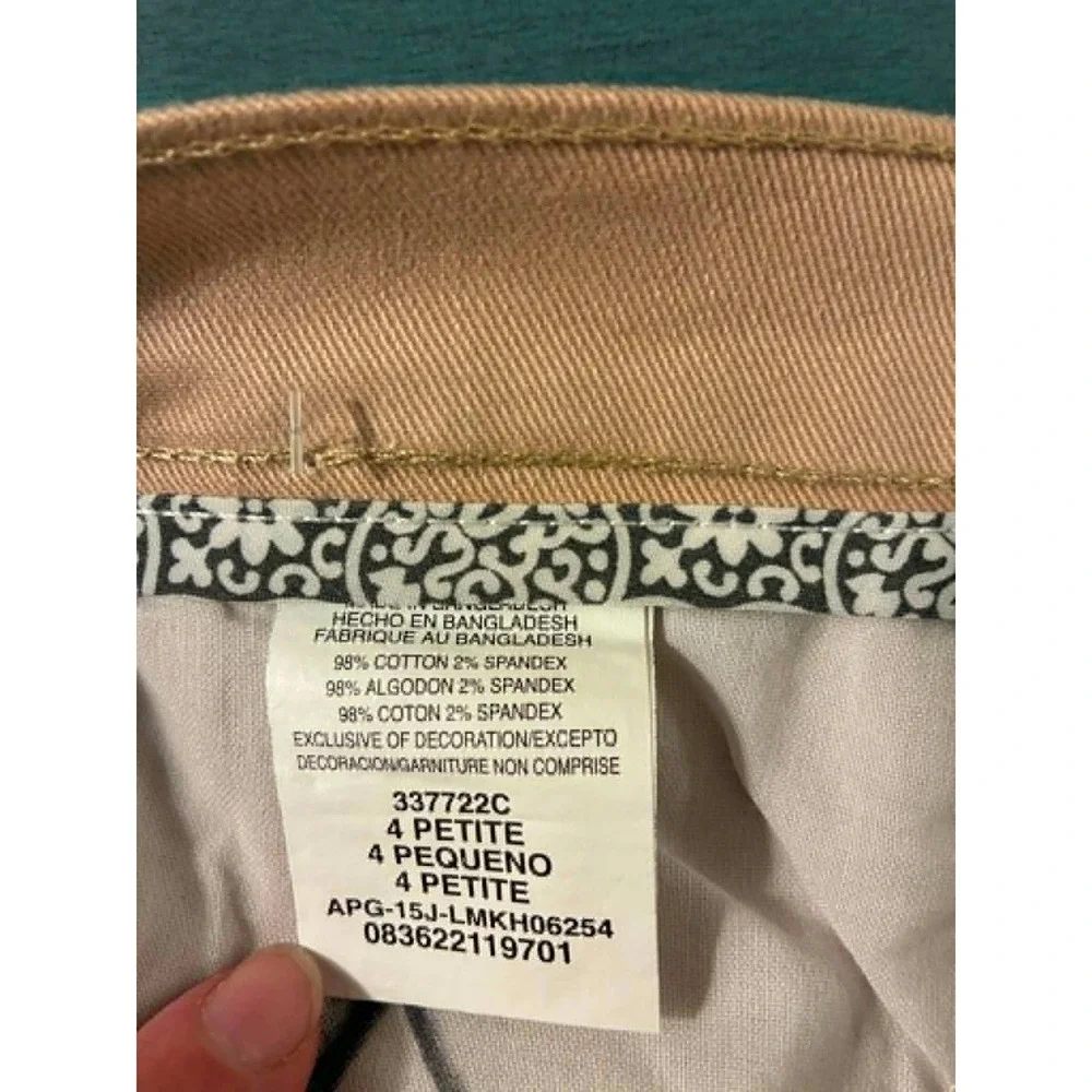 Lee Relaxed‎ Fit Capri Men 4 Petite Tan Khaki New Relaxed Fit Stretch Chino